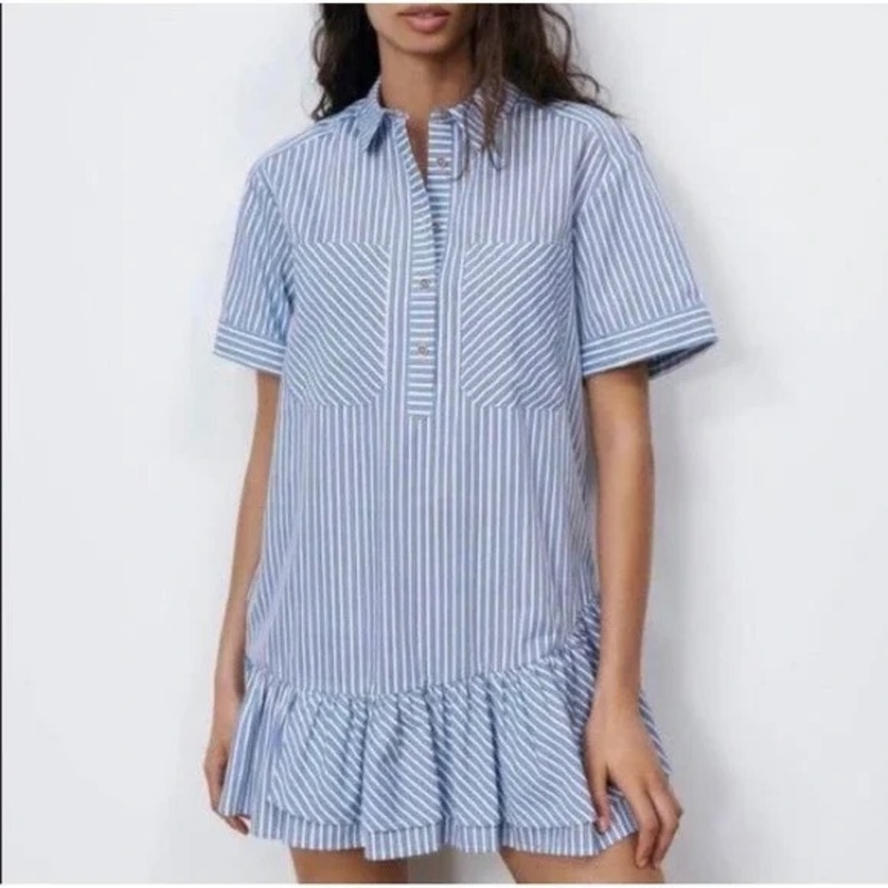 NWT Zara Ruffled Mini Dress